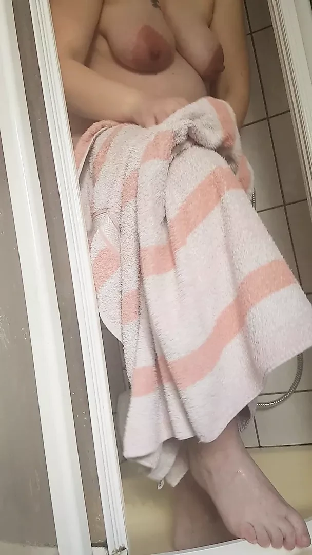 Pregnant Milf after shower