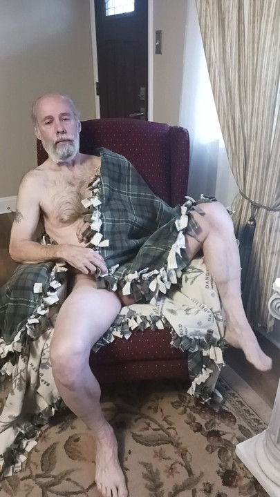 Tony Forrest in the Recliner with the Fleece