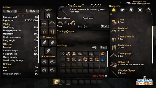 Ep11: Stonehouse Upgrades: Room/bath and Bronze Weapon Crafting in Wicked Island