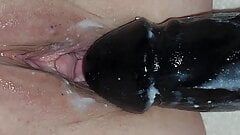 Huge very thick bbc pounding my pussy brutal hardcore bbc fuck bbc dildo pussy gape huge thick cock