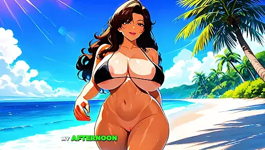 Cankurtarandan güneş kremi istedim. Onun yerine beni kumda sikti. - Sansürsüz Hentai