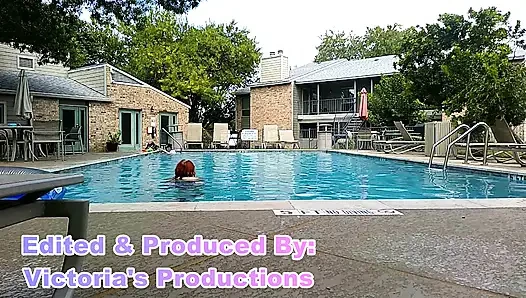 BBW Nurse Vicki and Handsome Harry in Pool Battle