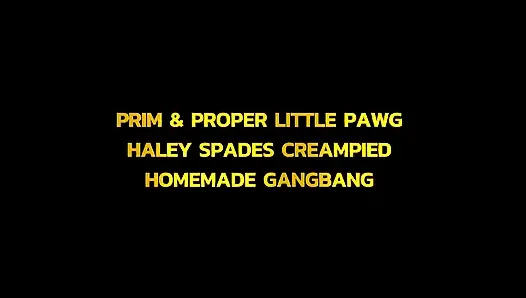Prim & richtige zierliche PAWg Haley sapdes in selbstgedrehtem gangbang vollgespritzt - all gruppensex 4k