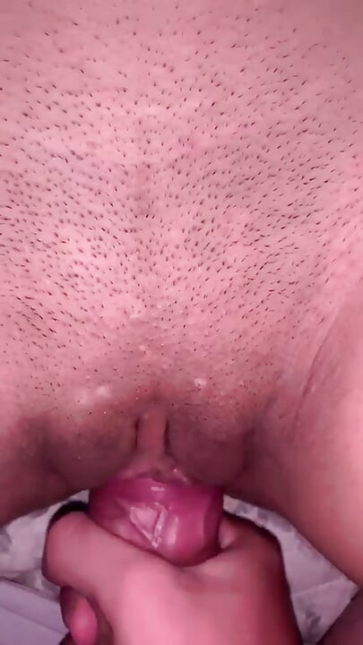 Rubbing and masturbating her wet pussy with my dick until she cums - POV - SecretUsX