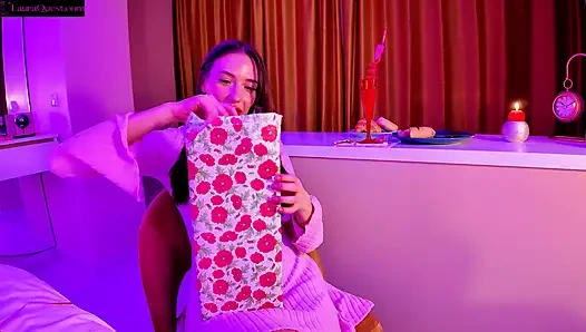 Valentine’s Surprise He Gifts Me a Toy, I Squirt for Him & Make Him Cum Twice