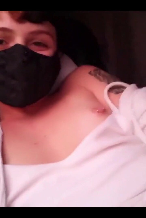 Naughty, Naked Girl Masturbating on the Travel Bus