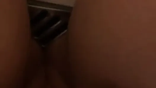 Girl fingering in bathroom
