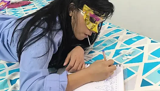 Student does homework at stepmother's house and then notices something d...