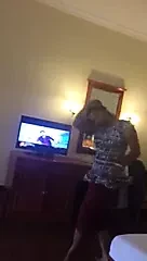Desi girl strip, dance in hotel