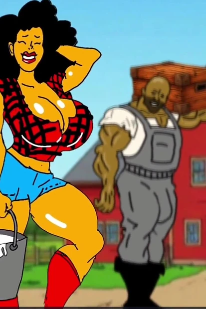Redneck's Wife. Cartoon. Animation