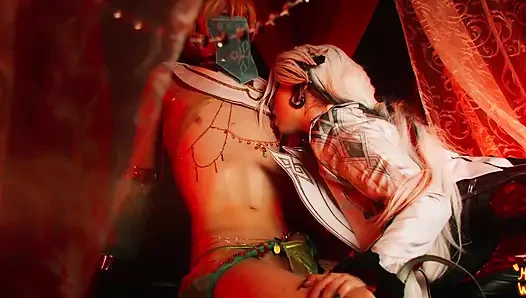 Genshin Impact. Arlechino made the Traveler dance for her - MollyRedWolf