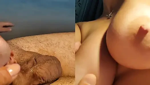 Video Format Jarak Dekat Baru! Toket aduhai adik tiriku lagi asik ngocok kontolku Crot sperma banyak banget