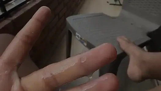Fucking My Wet Pussy on My Neighbors' Balcony