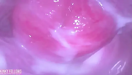 Video rekaman cewek seksi ini dientot habis-habisan sama cowgirl sampai dicrot di dalam - pov