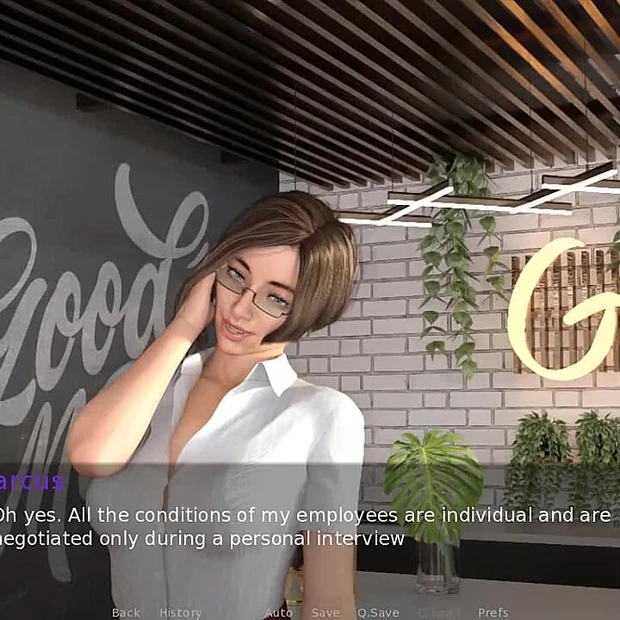 Desire for freedom: cheating wife is sucking BBC on a job interview ep 2