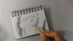 Les seins d'Abella Danger dessinent de l'art nu