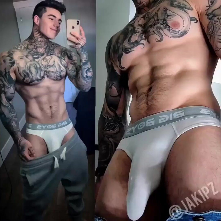Jakipz Trying To Fit His Throbbing Cock Into His Jeans