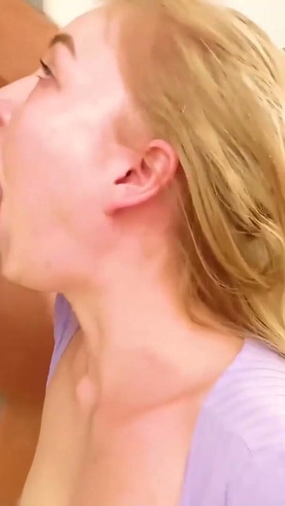 Submissive Blonde Teen Rough FACE FUCKED POV By Big Cock American | Clip 1