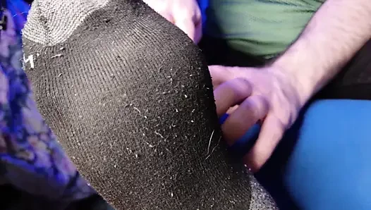 Putting Lotion On Daddys Feet