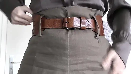 Exciting Belt Fitting with a Linen Skirt, Part 1, Lady Victoria Valente