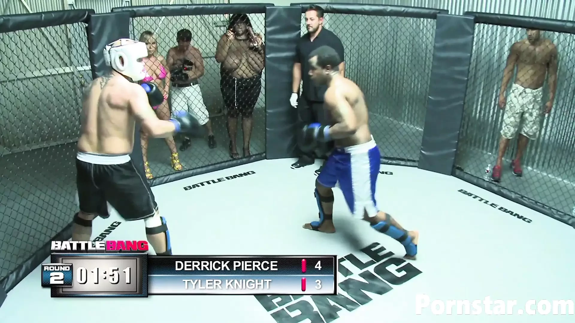 Quente gata jessica moore fodendo mma boxer derrick pierce