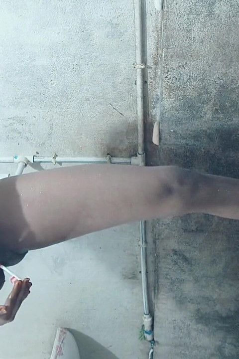 Fuck with Toothbrush in Bathroom