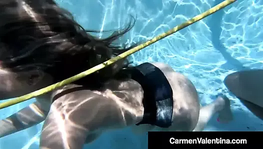 Scuba Diver Carmen Valentina Sucks & Fucks A Cock Underwater