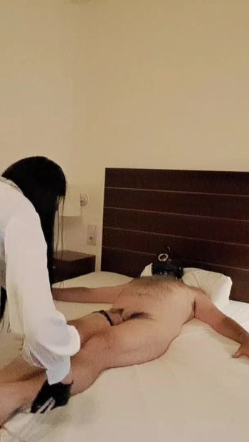 Just jerked off in the hotel
I was very dissatisfied with the slave today, how he behaved. No decency towards the mistress, the restaurant selection was shabby, etc
