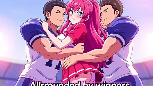 cheerleader Mia gives her favorite team the ultimate private celebration