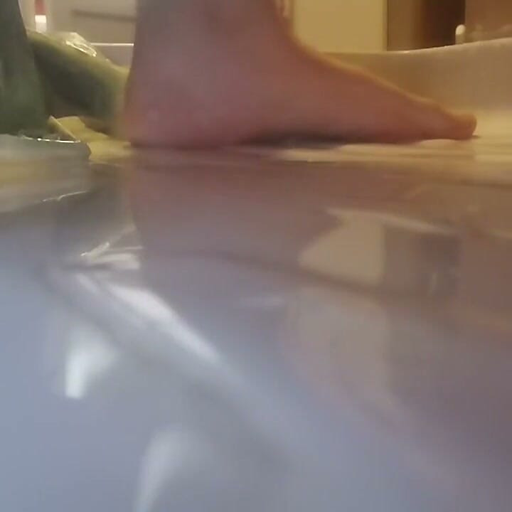 Shower Giantess: Colossal Bare Feet in the Rain