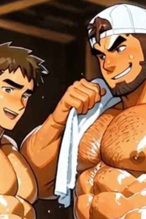 Evli ve "heteroseksüel" erkekler saunada çılgın bir eşcinsel grup seks partisine katılıyor, birbirlerinin yapışkan yarağını emiyor