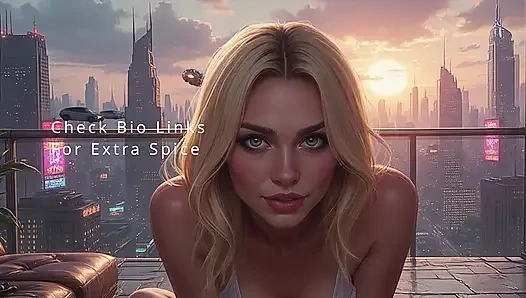 Cloud Level Olivia in the Future Suggestive Teasing showing her Ample Cleavage Part 2