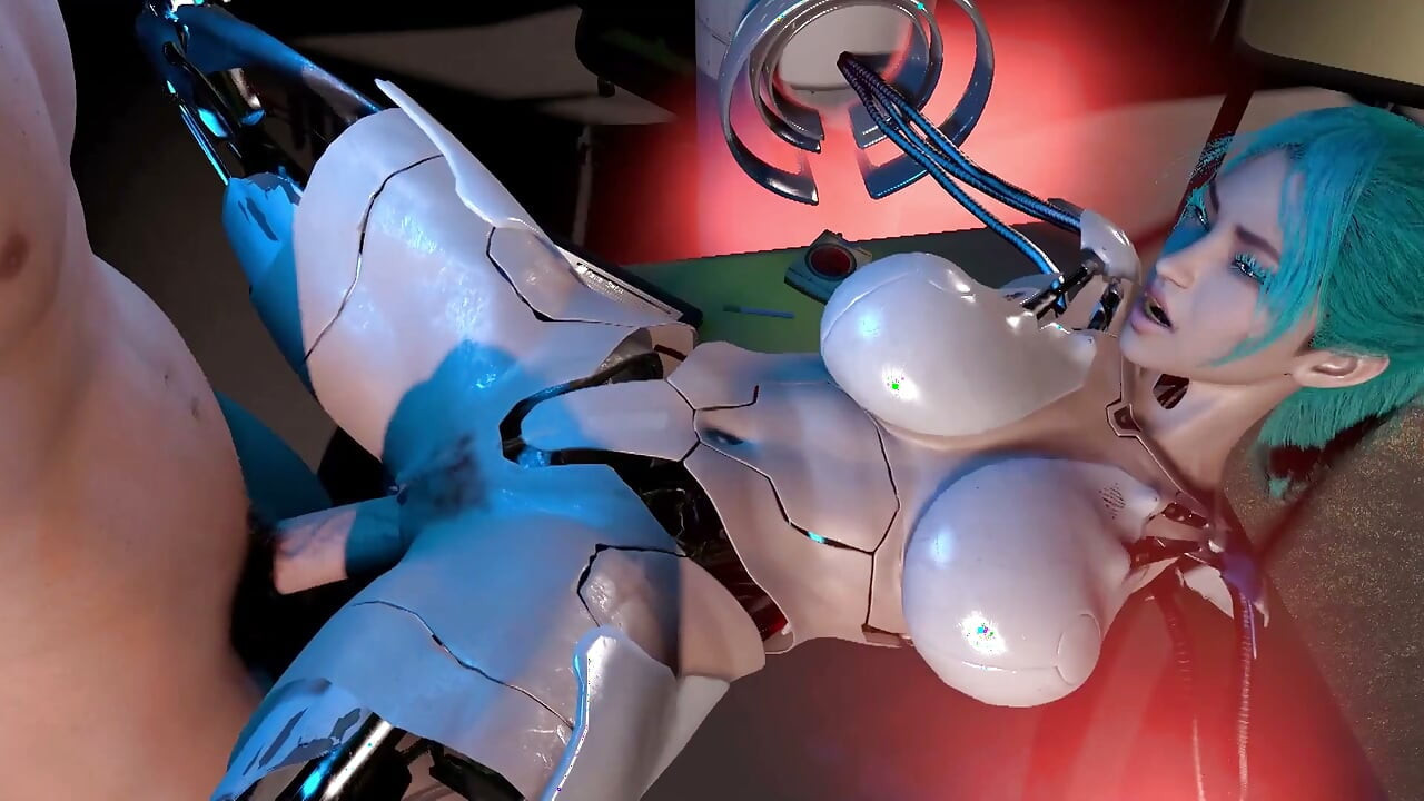 Testování kundičky napůl sestavené sexuální robot dívky
