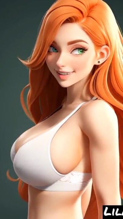 Lila Ginger in fitness sport club (Ai model) | Clip 3