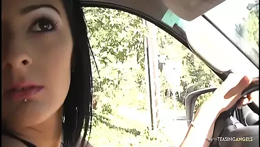 Pierced Babe with Black Hair Enjoys Bouncing on His Big Dick