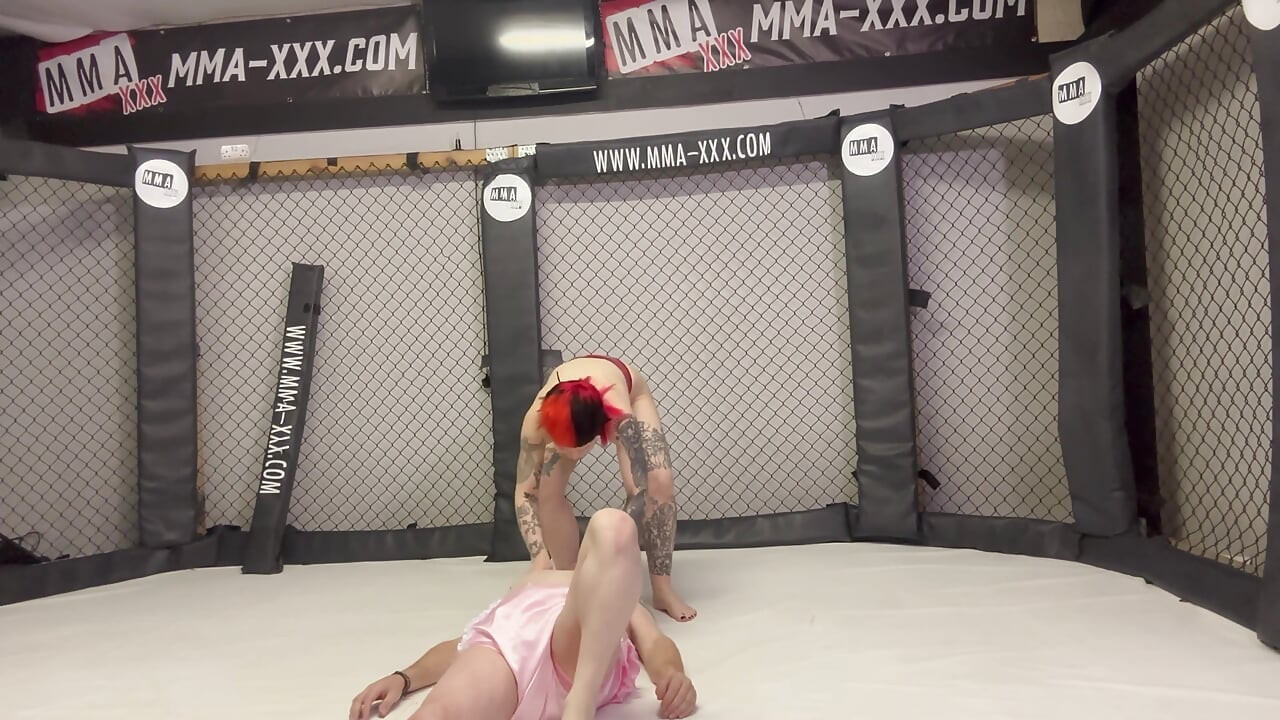 Pvc Stepmommy Torments Sissy in Mma Cage - Thigh Control & Humiliation