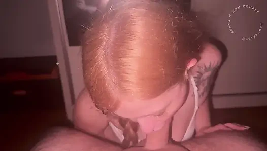 Blonde stepsister wakes me up in the morning with a blowjob