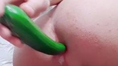 My Tiny Asshole Can't Take the Cucumber! Gaped Asshole Twink