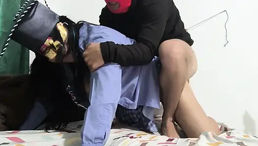 Straight A's Reward: Uniformed Graduate Sucks and Fucks Her Professor Doggy Style