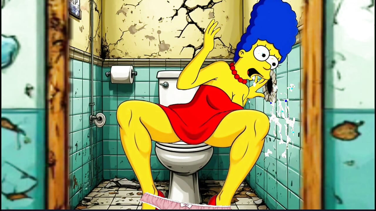 Married Housewife Gets Fucked in a Dirty Toilet. Cartoon Parody