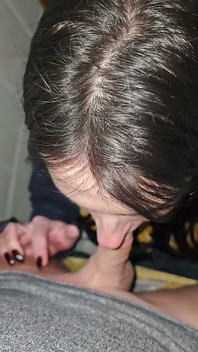 Real milf blows and takes a cock in the bar toilets