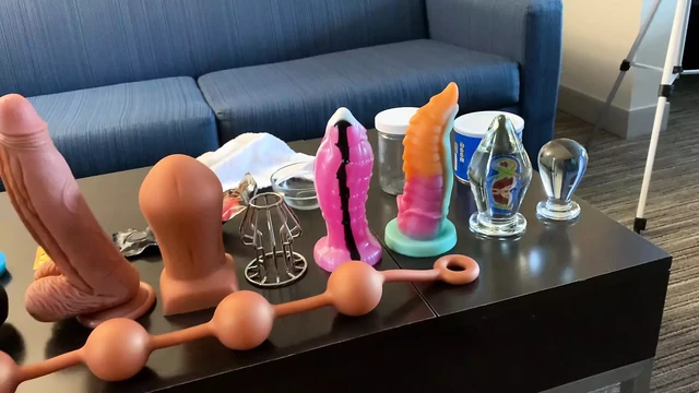 Anal wreckage with huge butt plugs and toys