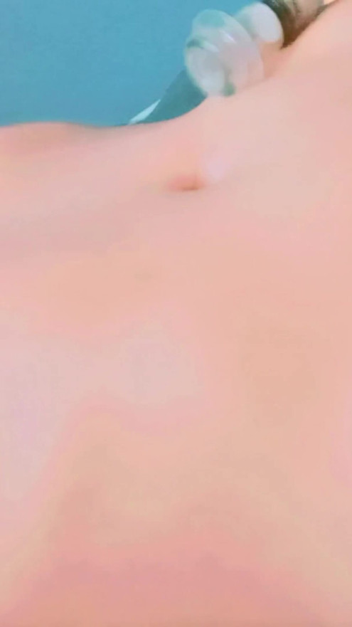 more hardcore nipple stretching with nipple pump, suckers clamps and fingers in broad daylight while wearing sexy thong | Clip 1
