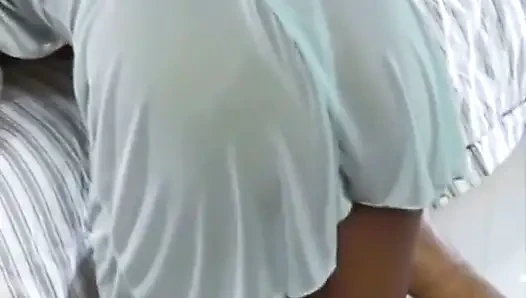 Black chick lays and gets her pussy eaten in bed