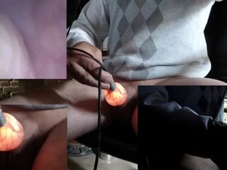 inflated light foreskin with 3 cam and endoscope inside