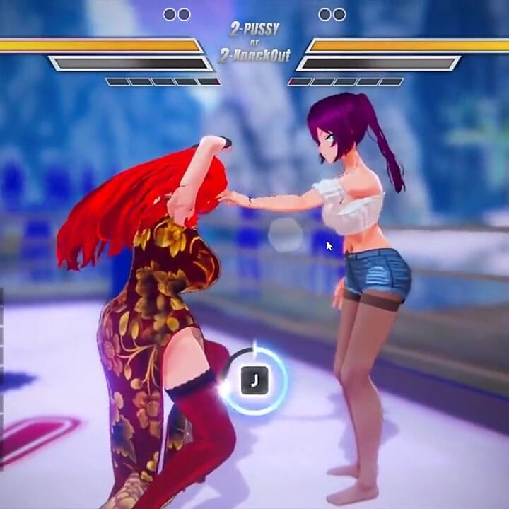 Lesbian Battle BDSM Hentai Game Ep.1 Readhead Lesbian Scissoring and Squirting Fight!