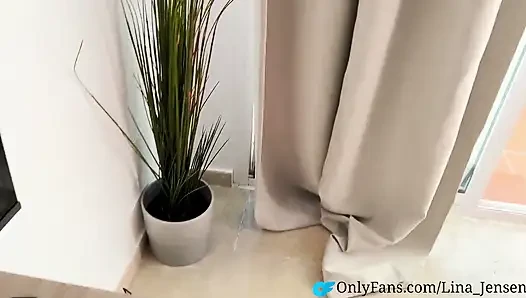 Holiday Risky Public Outdoor Cousy Masturbation, Had to Pee in the Meantime.