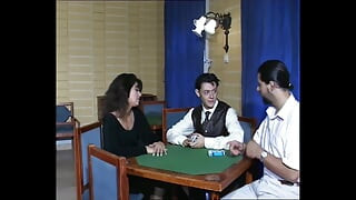 Threesome - Stunning Young Italian Brunette Enjoys 2 Big Italian Cocks and Takes Cum on Angel Face