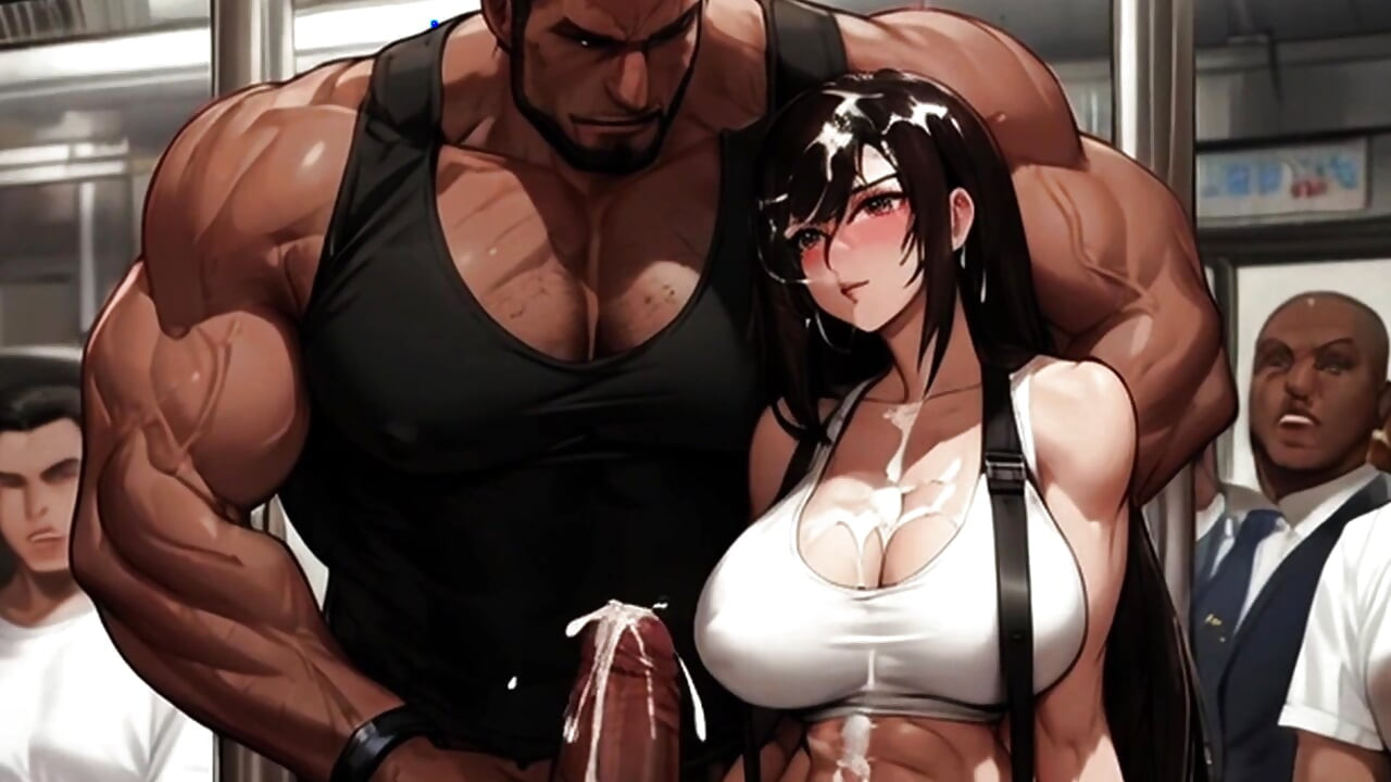 Tifa loves drinking strangers cum on the Midgar train