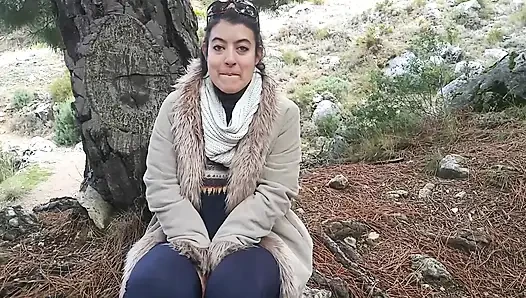SEX IN THE MOUNTAINS WITH BIG ASS BRUNETTE OUTDOORS